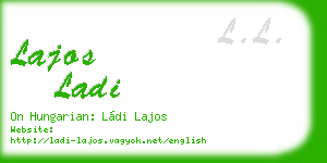 lajos ladi business card