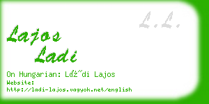 lajos ladi business card